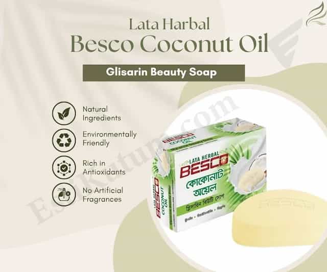 Lata Herbal Besco Coconut Glycerin Soap - 125gm